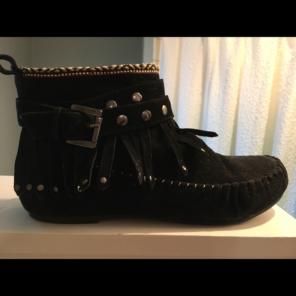 Black Moccasin Shoes